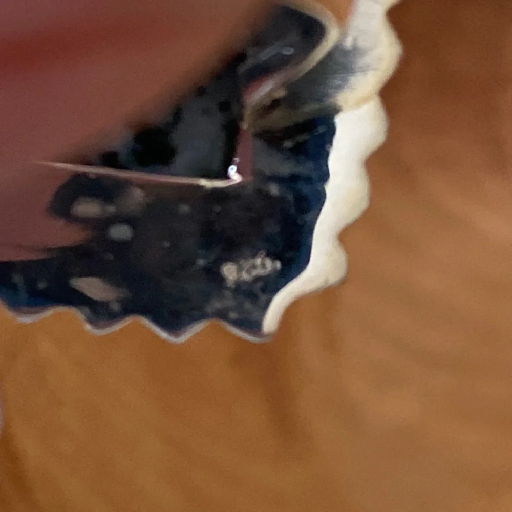 Moss Agate square Sterling silver ring. Size 10 - Picture 4 of 5